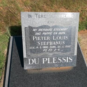 PLESSIS Pieter Louis Stephanus, du 1900-1982