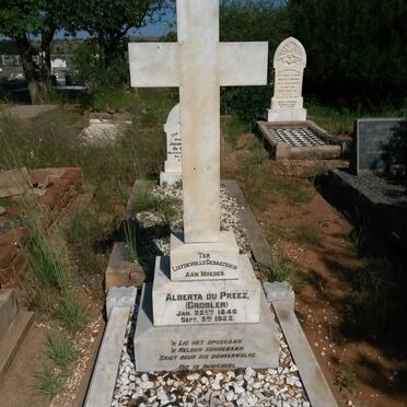 PREEZ Alberta, du nee GROBLER 1846-1923