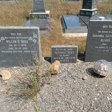 ROUX Willem H. 1878-1956 &amp; Susanna C. BOSHOFF 1881-1921 :: OLIVIER Susanna Catharina formerly ROUX nee BOSHOFF 1896-1971