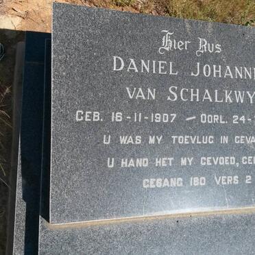 SCHALKWYK Daniel Johannes, van 1907-1978