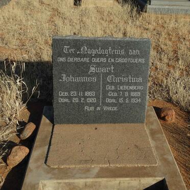 SWART Johannes 1863-1920 &amp; Christina LIEBENBERG 1869-1934