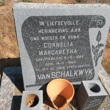 SCHALKWYK Cornelia Margaretha, van nee PIENAAR 1899-1984