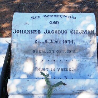 SNIJMAN Johannes Jacobus 1874-1918