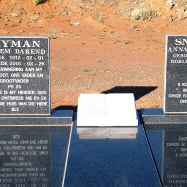 SNYMAN Willem Barend 1912-2001 &amp; Anna Magrietha 1917-2003
