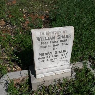 SHARP William 1889-1889 :: SHARP Henry 1892-1892