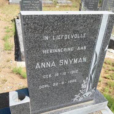 SNYMAN Anna 1912-1986