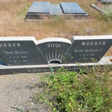 STEYN Hans Jurgens 1886-1971 &amp; Hester Hendrina C. 1893-1974