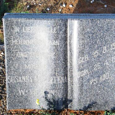 VILJOEN Susanna Magdalena W. 1905-1970