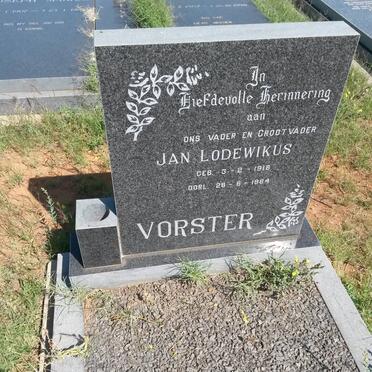 VORSTER Jan Lodewikus 1918-1984