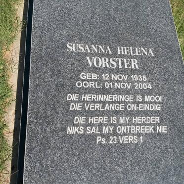 VORSTER Susanna Helena 1935-2004