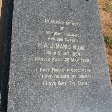 WIUM H.A.J. 1884-1960