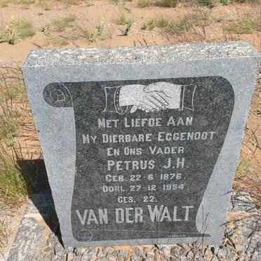 WALT Petrus J.H., van der 1876-1954