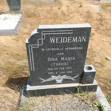 WEIDEMAN Dina Maria 1904-1983