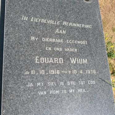 WIUM Eduard 1916-1976