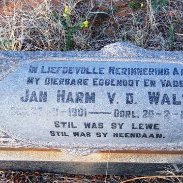 WALT Jan Harm, v.d. 1901-1965 &amp; Maria Margaretha SCHOEMAN 1903-1982