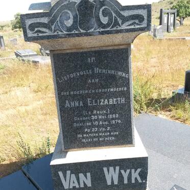 WYK Anna Elizabeth, van nee Le ROUX 1892-1974
