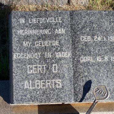 ALBERTS Gert D. 1909-1959