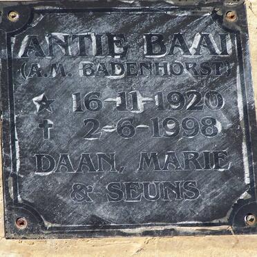 BADENHORST A.M. 1920-1998