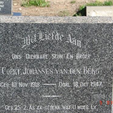 BERG Coert Johannes, van den 1918-1947