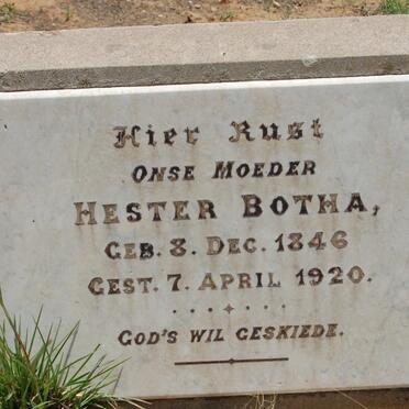 BOTHA Hester 1846-1920