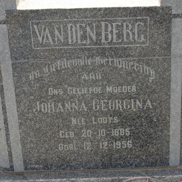 BERG Johanna Georgina, van den nee LOOTS 1885-1956