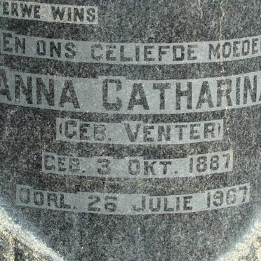 BOTHA Anna Catharina geb VENTER 1887-1967