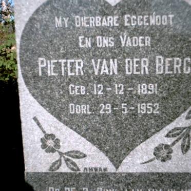 BERG Pieter, van der 1891-1952