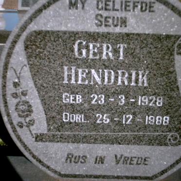 BEKKER Gert Hendrik 1928-1988  