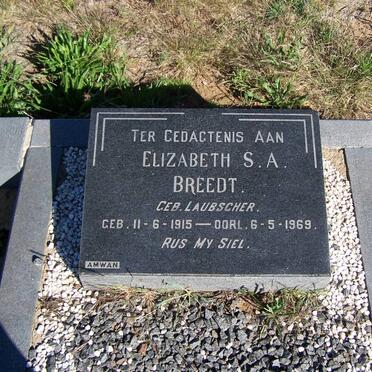 BREEDT Nicolaas Gerhardus Jacobus 1913-1970 &amp; Elizabeth S.A. LAUBSCHER 1915-1969