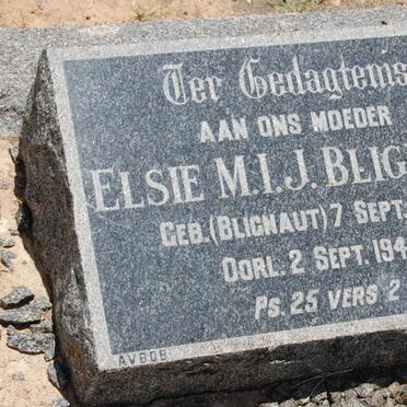 BLIGNAUT Elsie M.I.J. nee BLIGNAUT 1866-1946
