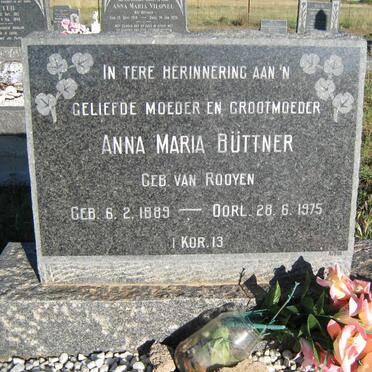 BUTTNER Anna Maria nee VAN ROOYEN 1889-1975
