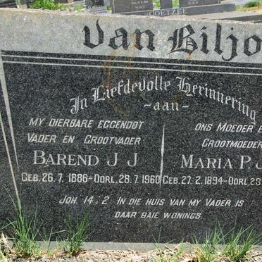 BILJON Barend J.J., van 1886-1960 &amp; Maria P.J. 1894-1974