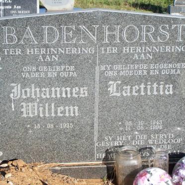 BADENHORST Johannes Willem 1935- &amp; Laetitia 1943-1998 :: ? Danie 1966-2005  