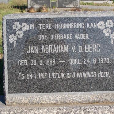BERG Jan Abraham, v.d. 1899-1970 &amp; H.M. V.D. WALT 1905-1959