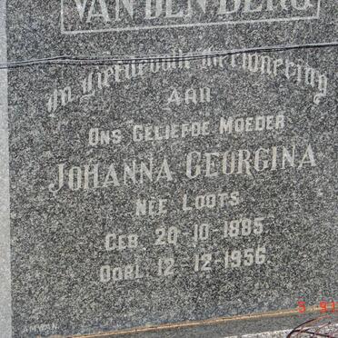 BERG Johanna Georgina, van den nee LOOTS 1885-1956