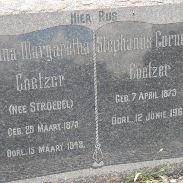 COETZER Stephanus Cornelis 1873-1961 &amp; Anna Margaretha STROEBEL 1875-1948