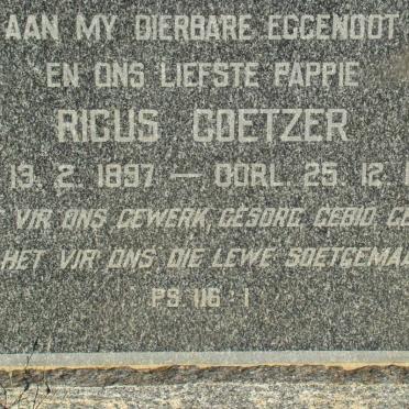 COETZER Ricus 1897-1960