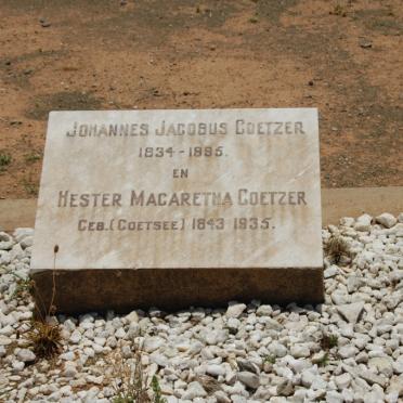 COETZER Johannes Jacobus 1834-1895 &amp; Hester Magaretha COETSEE 1843-1935