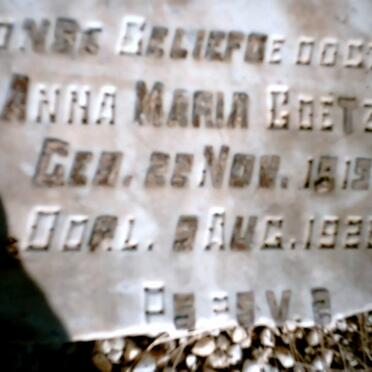 COETZEE Anna Maria 1915-1936