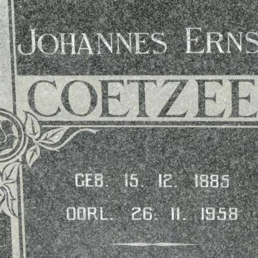 COETZEE Johannes Ernst 1885-1958