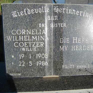 COETZER Cornelia Wilhelmina 1908-1986