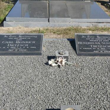 DIETZSCH Carl Heinrich 1922-1988 &amp; Hendriena Sussanna 1922-1983