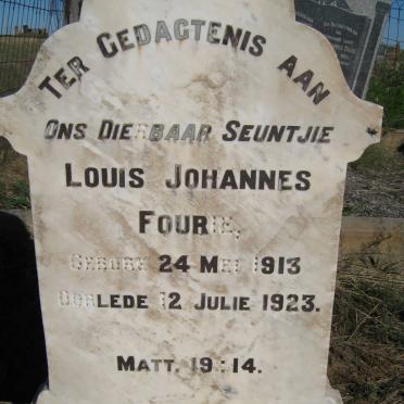 FOURIE Louis Johannes 1913-1923