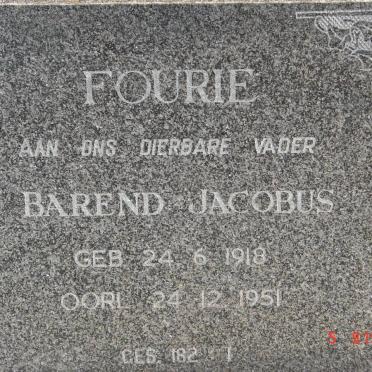 FOURIE Barend Jacobus 1918-1951