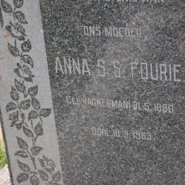 FOURIE Anna S.S. nee ACKERMAN 1880-1963