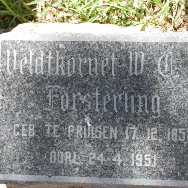 FORSTERLING W.C.H 1858-1951