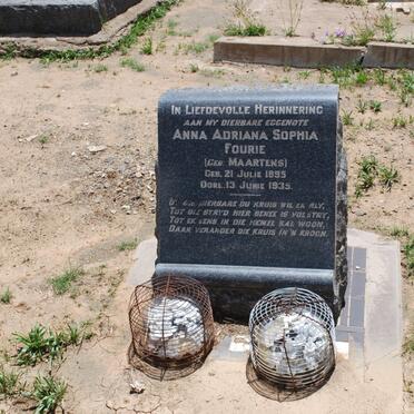 FOURIE Anna Adriana Sophia nee MAARTENS 1895-1935