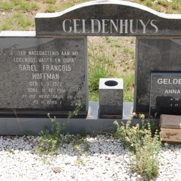 GELDENHUYS Sarel Francois Hoffman 1922-1981 &amp; Anna Maria 1923-2009