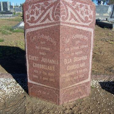 GROBBELAAR Coert Johannes 1866-1949 &amp; Ella Susanna JOUBERT 1876-1942