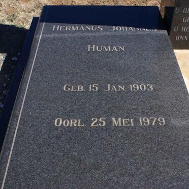 HUMAN Hermanus Johannes 1903-1979